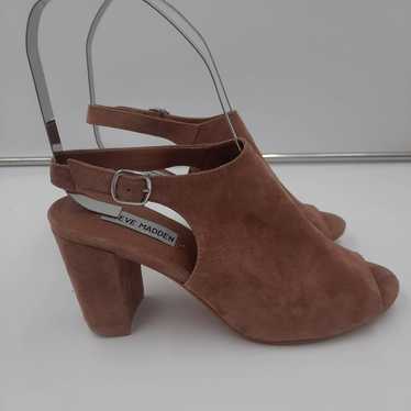 NEW Steve Madden Camel Tan Suede Deagan Dress Sli… - image 1