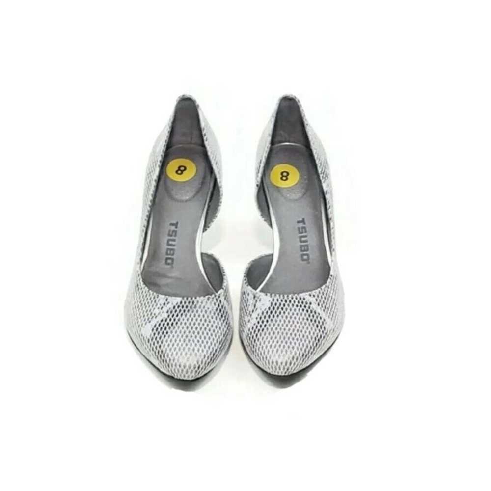 Tsubo Fifee D'Orsay Pumps Heel Snake Print Gray L… - image 11