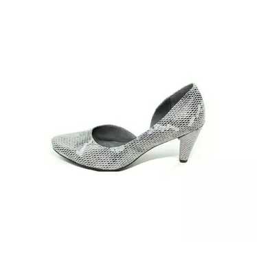 Tsubo Fifee D'Orsay Pumps Heel Snake Print Gray L… - image 1