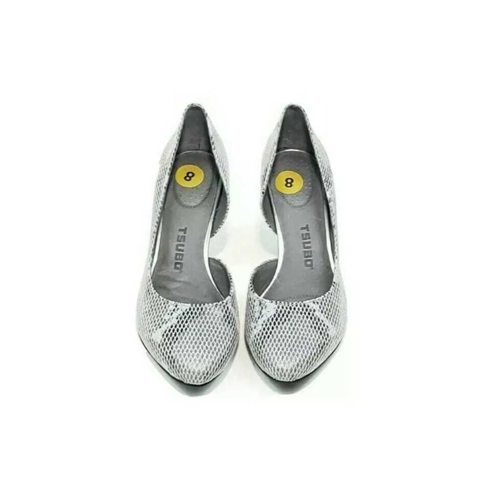 Tsubo Fifee D'Orsay Pumps Heel Snake Print Gray L… - image 3