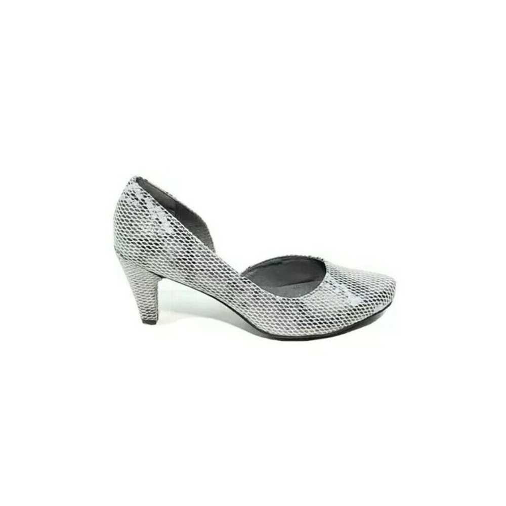 Tsubo Fifee D'Orsay Pumps Heel Snake Print Gray L… - image 6