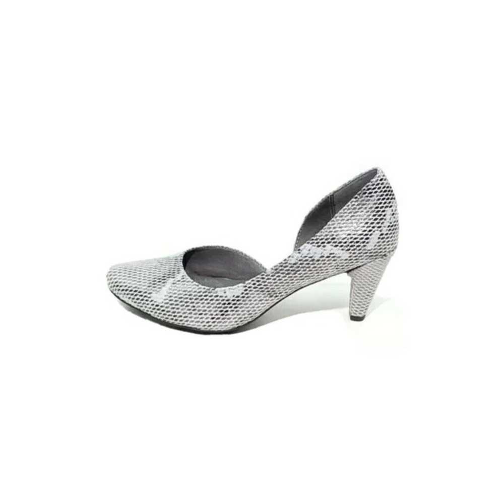 Tsubo Fifee D'Orsay Pumps Heel Snake Print Gray L… - image 8