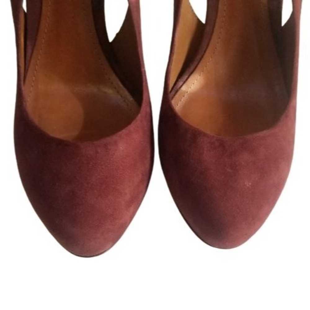 Schutz Wine Suede Stiletto Heels Pumps 7.5B New - image 2