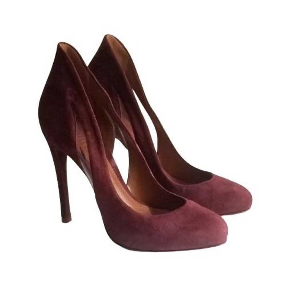 Schutz Wine Suede Stiletto Heels Pumps 7.5B New - image 8