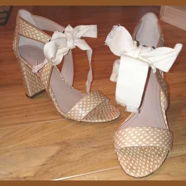 A°D & Daughters Blush Snakeskin Bow leat - image 1