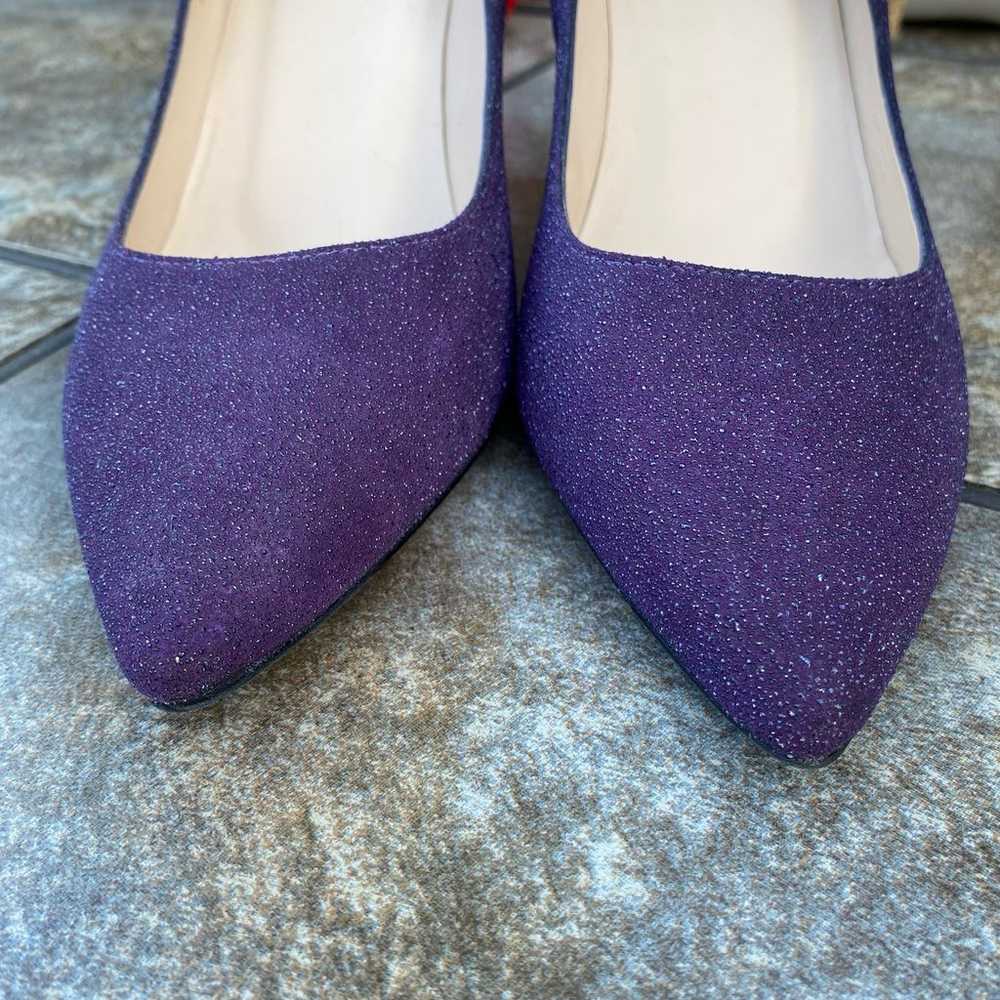 LK Bennett Sparkly Purple Pointed Toe Pumps Size … - image 2