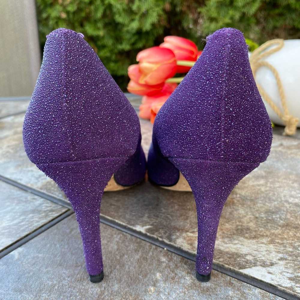 LK Bennett Sparkly Purple Pointed Toe Pumps Size … - image 5