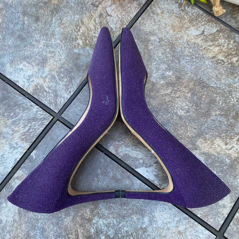 LK Bennett Sparkly Purple Pointed Toe Pumps Size … - image 8