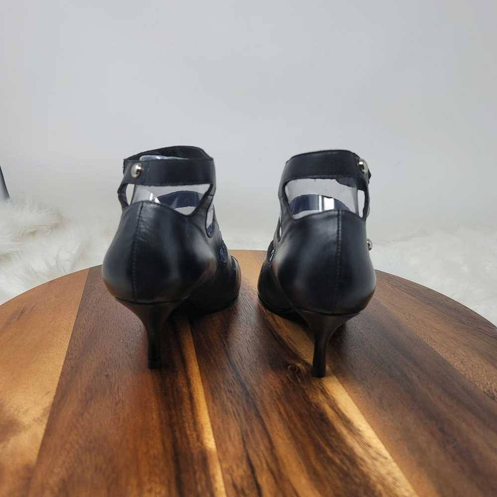 Jeffery Campbell Black Leather Strappy Heels 3" W… - image 3