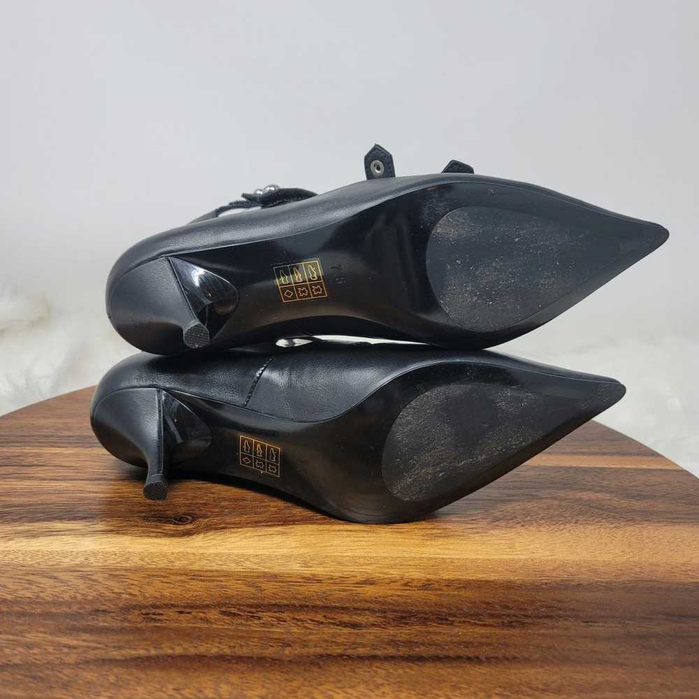 Jeffery Campbell Black Leather Strappy Heels 3" W… - image 7