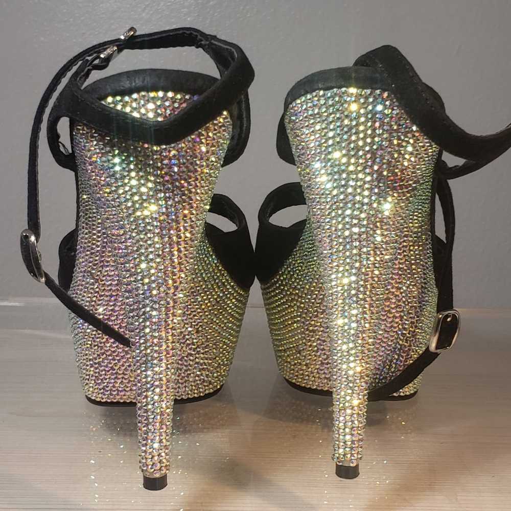 Lapdance brand 6 inch  rhinestone dance shoes - image 3