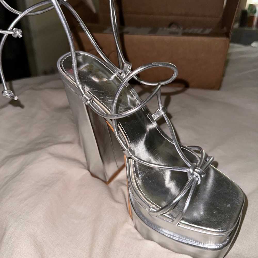 Silver Platform Heel - image 2