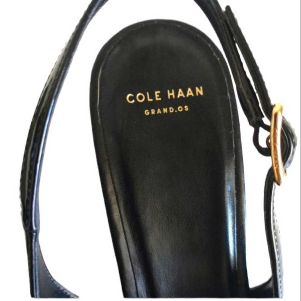 COLE HAAN Womens Black Patent Leather Wilma Sling… - image 8