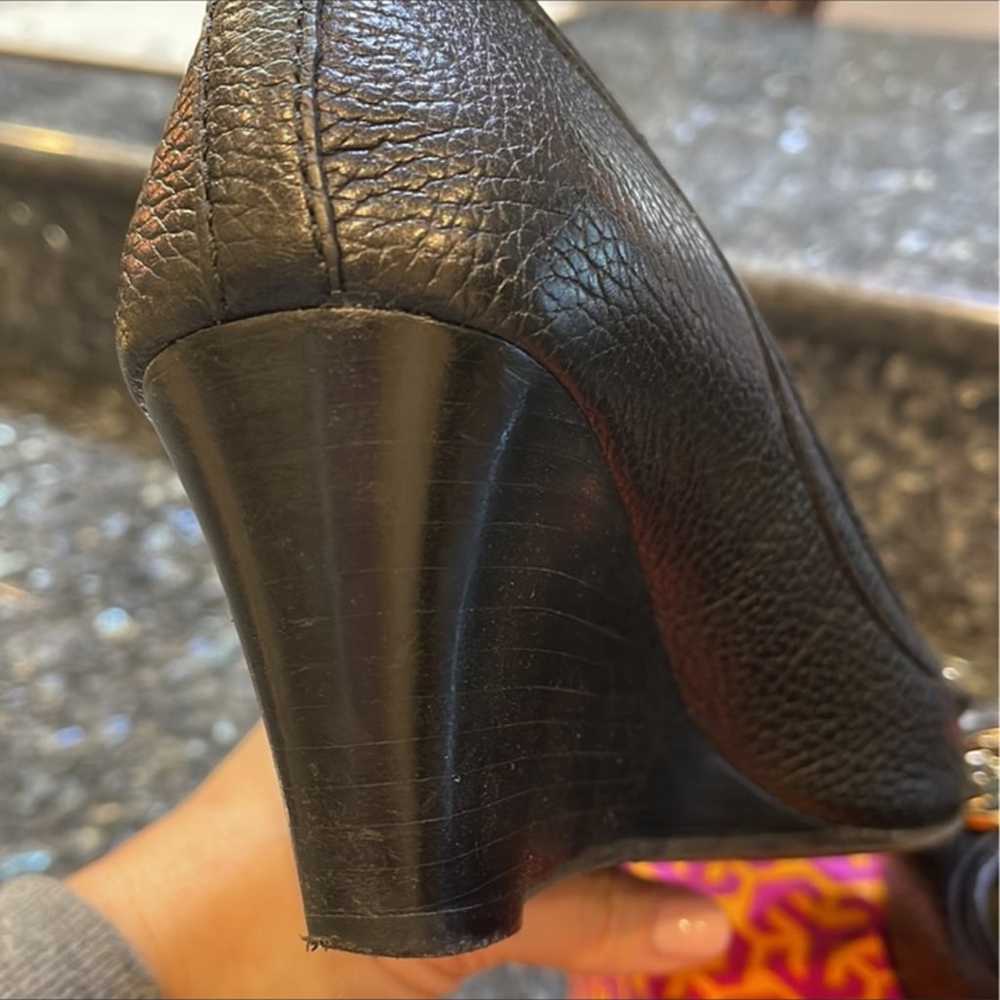 Tory Burch Amanda 65mm Open Toe Wedge, Size 7 Bla… - image 7