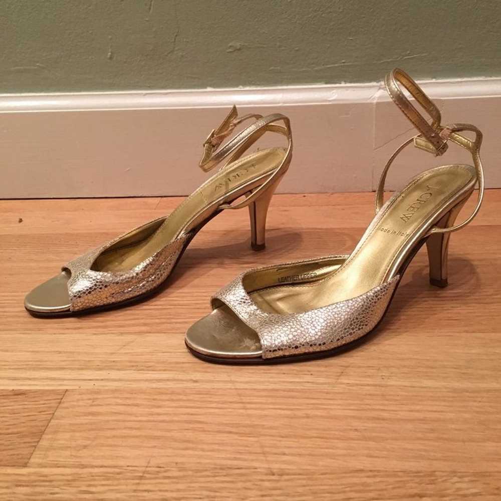 J. Crew Gold Strappy Heels - image 2