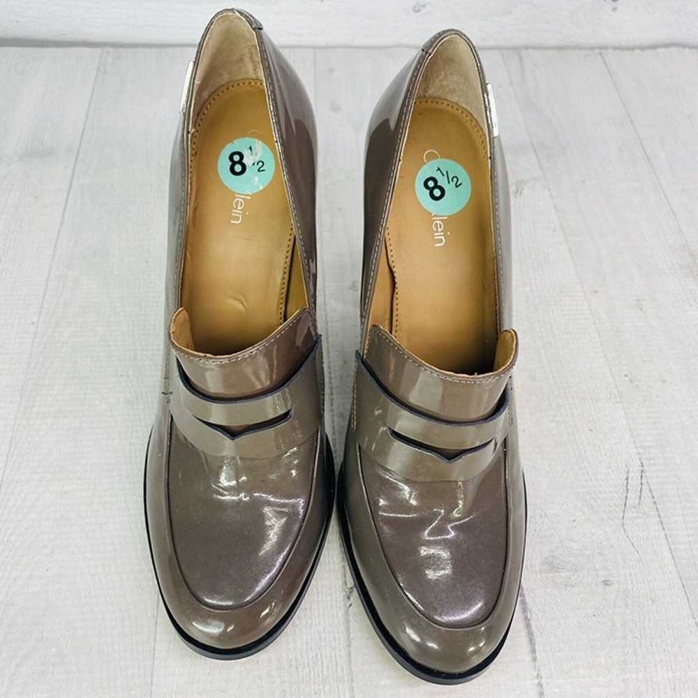 Calvin Klein KATHRYN Gray Leather High Block Heel… - image 6