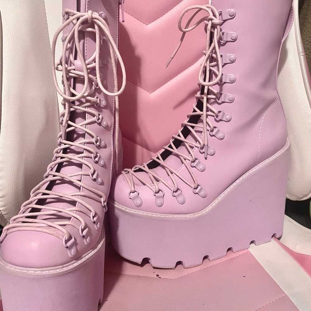 Pastel Purple Traitor Boots (Sugar Thrillz)(Platf… - image 7