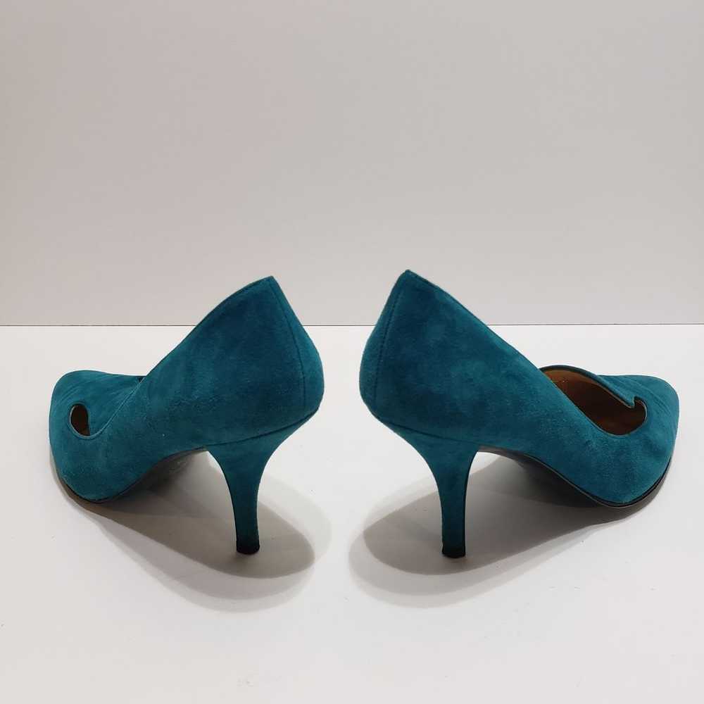 Charles Jourdan Green Suede Pumps Heel Shoes Sz 7 - image 6