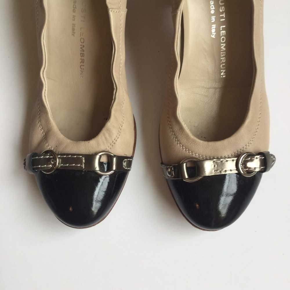 Agl Nude Black Patent Pumps 37 Buckle - image 3