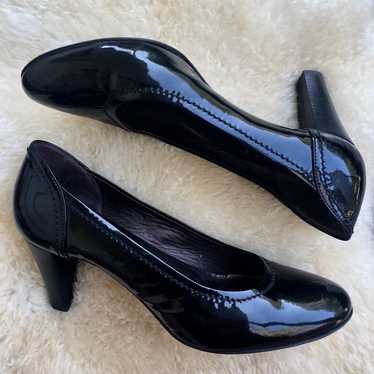 42 AGL Black Patent Leather Pumps Heels - image 1