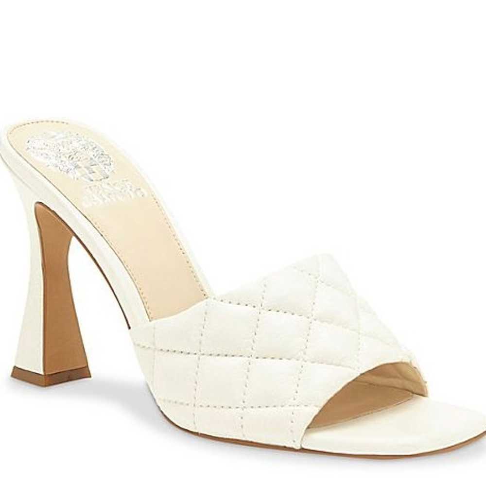 Vince Camuto Reselm Quilted Slide Sandal in Cream… - image 1