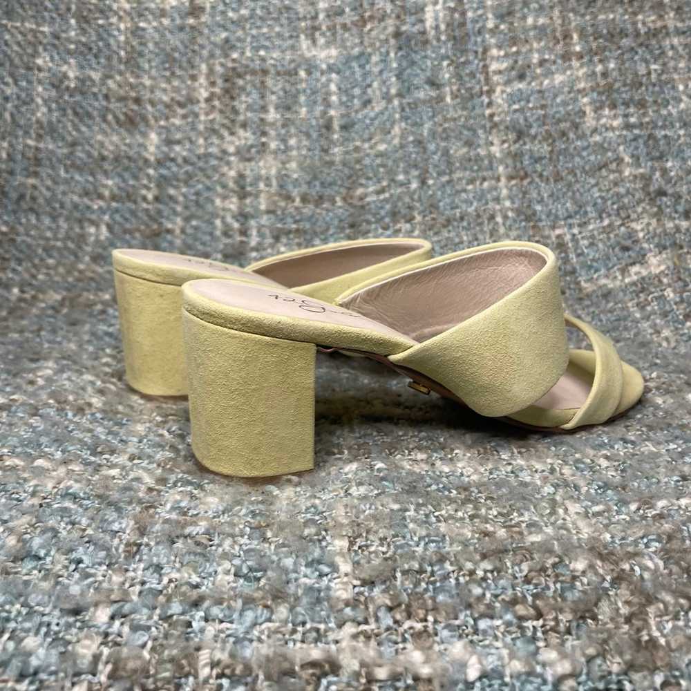42 GOLD Liya Suede Heeled Sandals in Pistachio - image 3