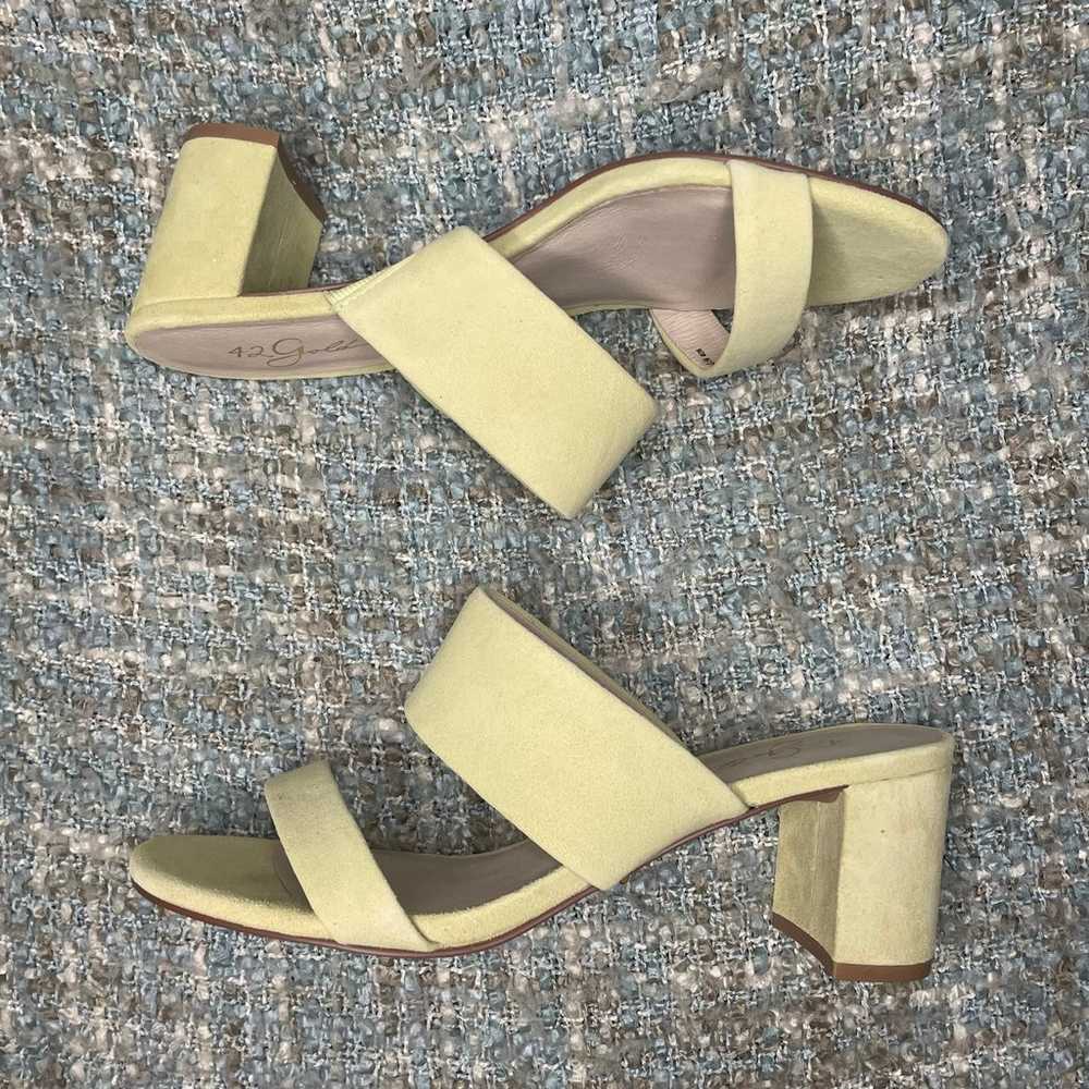 42 GOLD Liya Suede Heeled Sandals in Pistachio - image 6