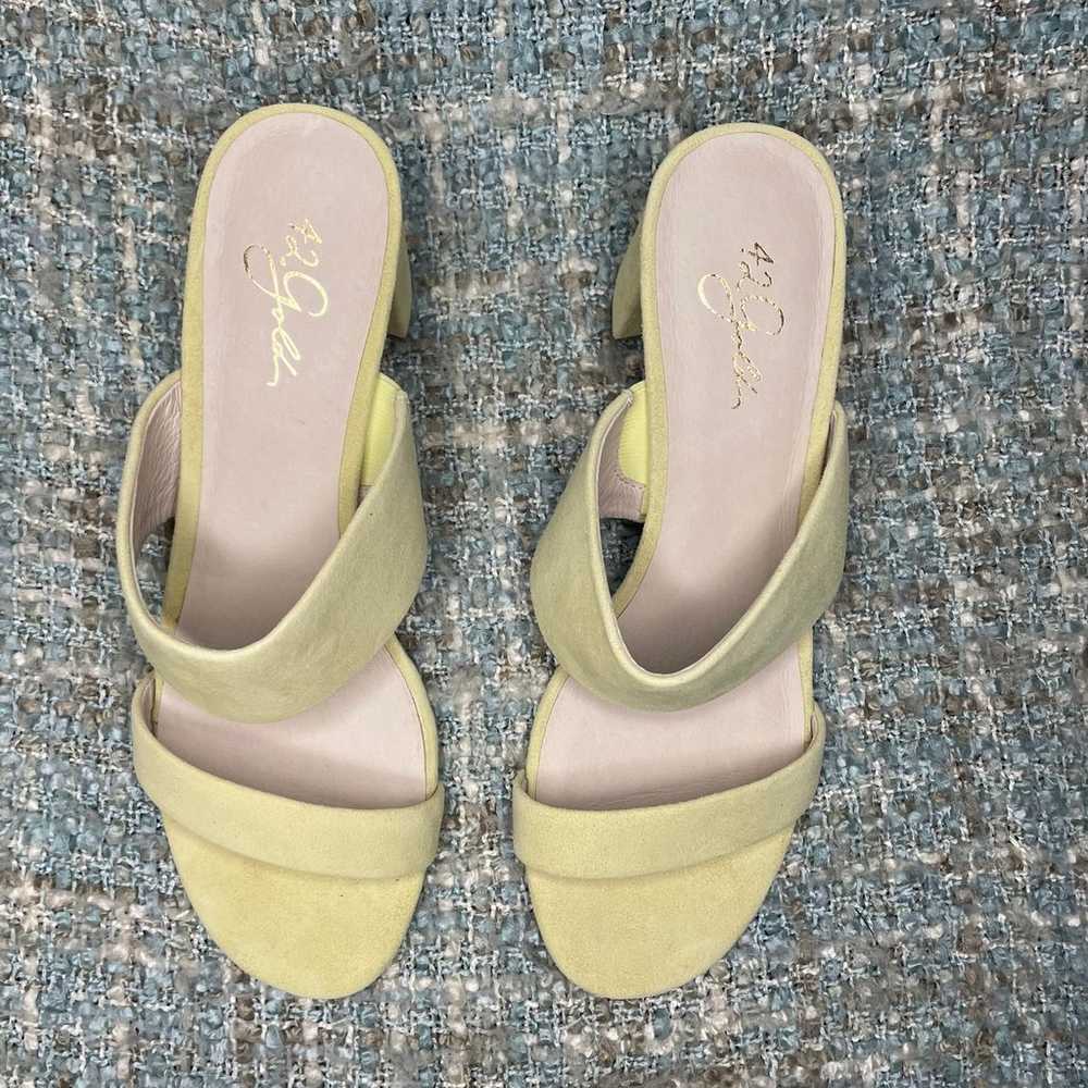 42 GOLD Liya Suede Heeled Sandals in Pistachio - image 7