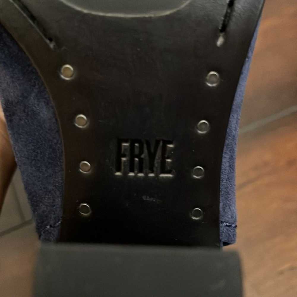 NWOB Frye Blue Courtney Sling Back Block Heel Ope… - image 9