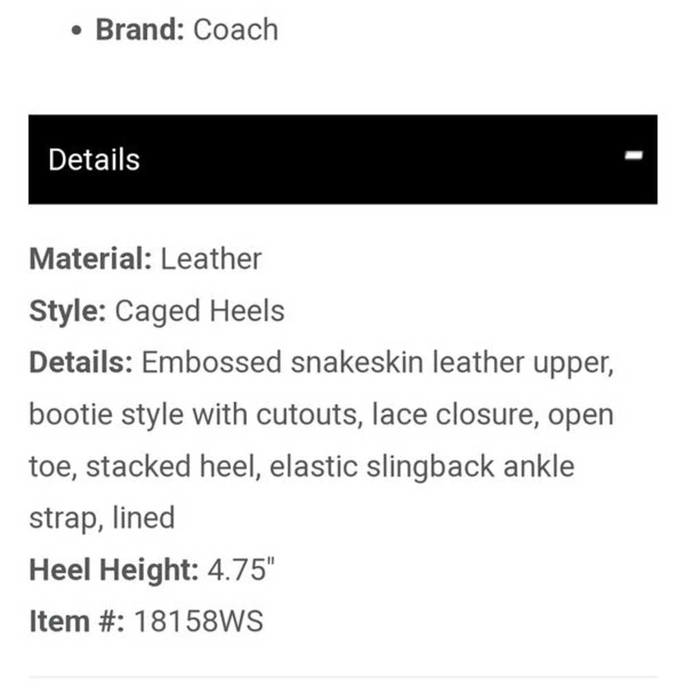 Coach Moreen Metallic Black Emb Pewter Sandals Sh… - image 12