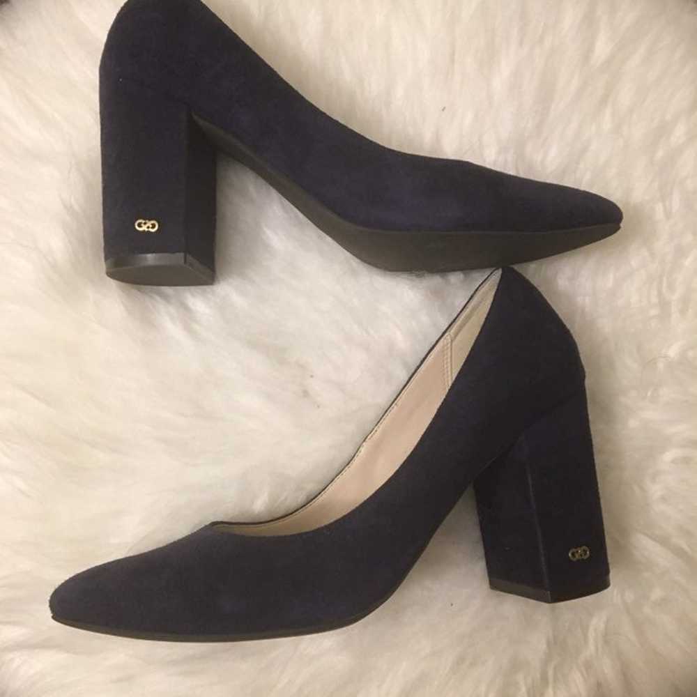 Cole Haan Marine Blue Suede Heels (6.5) - image 3