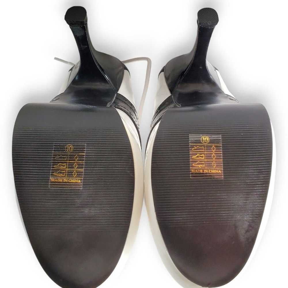 Pinup Stiletto Oxford Platform Shoes W Sz 10 Funt… - image 5