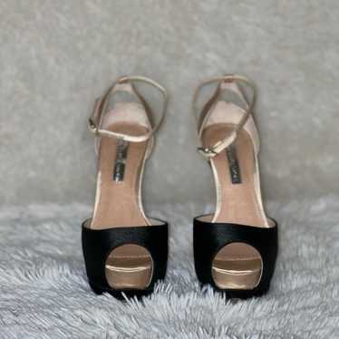 H by Halston Black w/Champagne Pumps