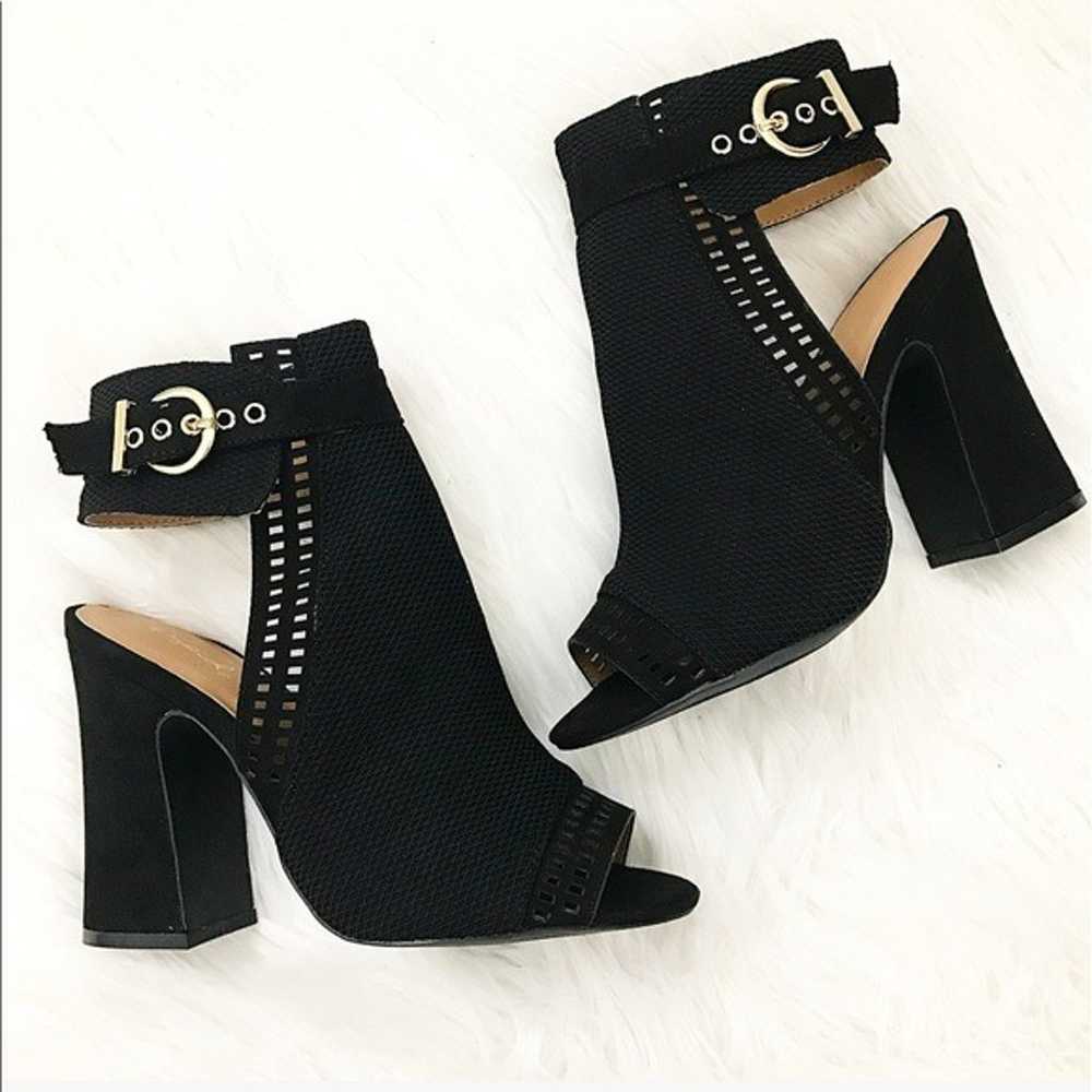 Black Peep Toe Booties - image 2