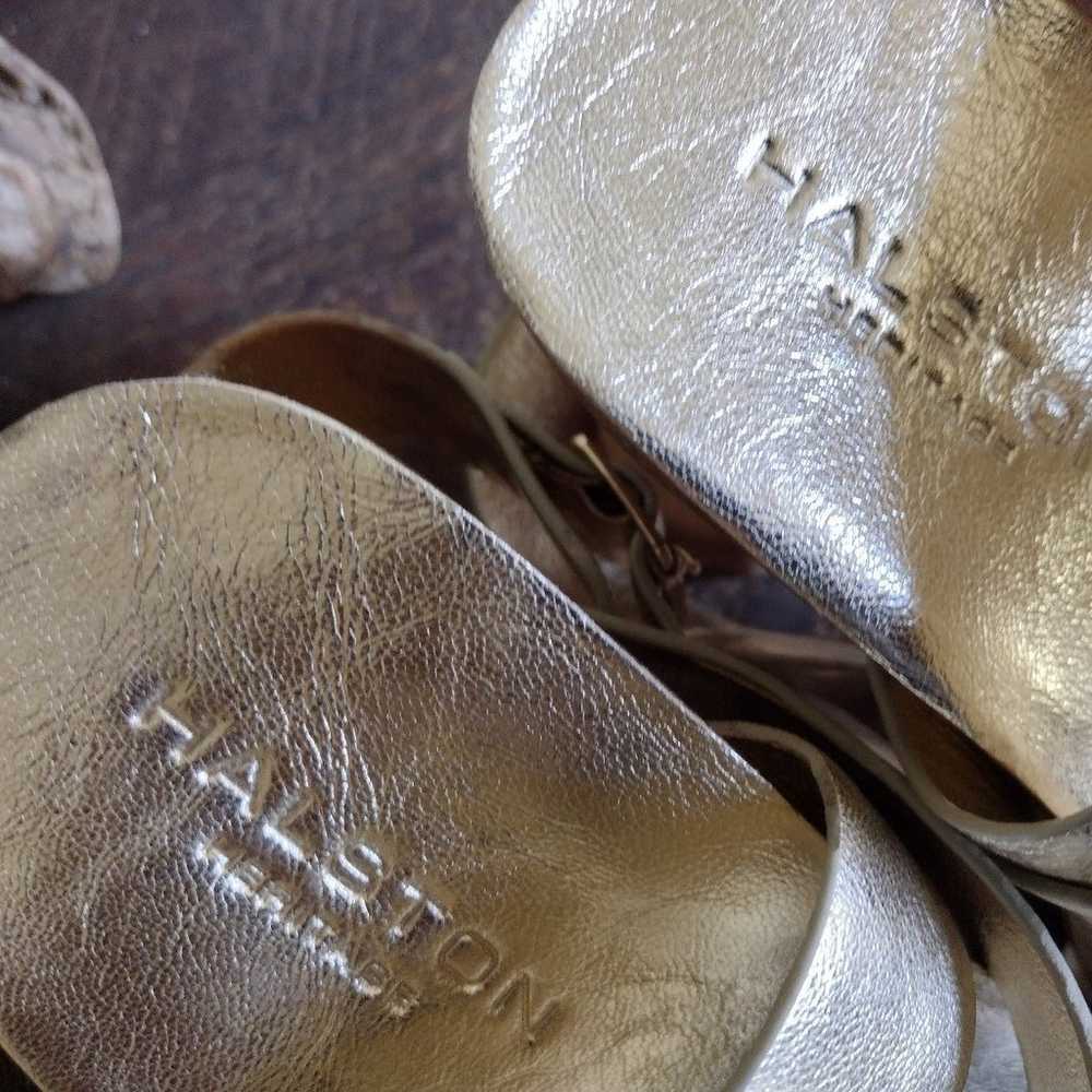 Halston Heritage Nala Gold Heels Size 8.5 - image 10