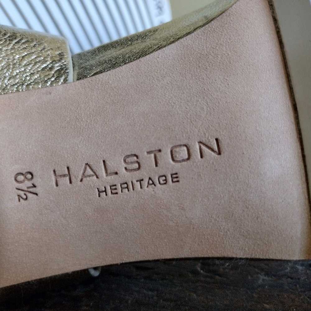 Halston Heritage Nala Gold Heels Size 8.5 - image 12
