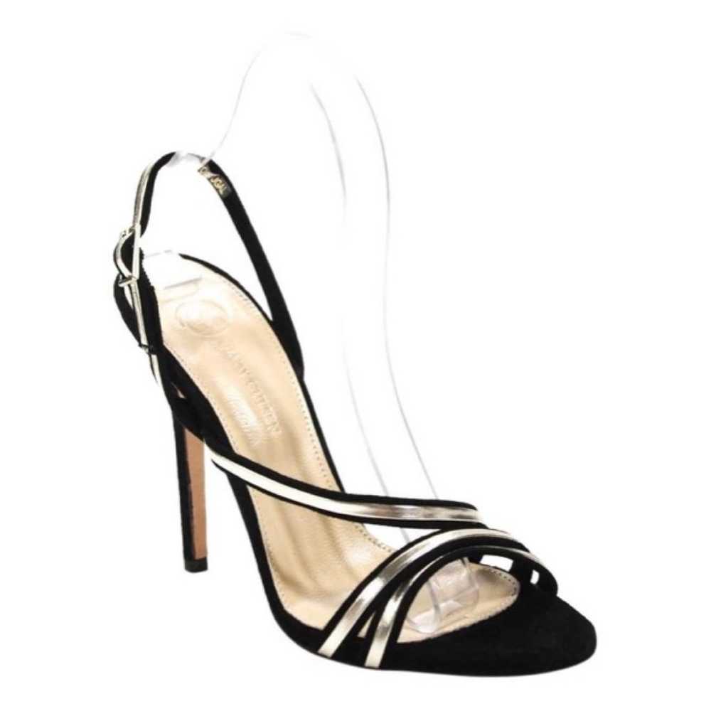 Black Gold Strappy Stiletto Sandals Designer Olca… - image 10