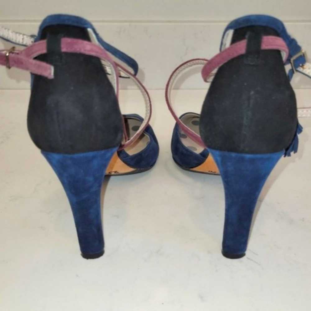 Boden Amelia blue suede strappy tasseled pointy-t… - image 3