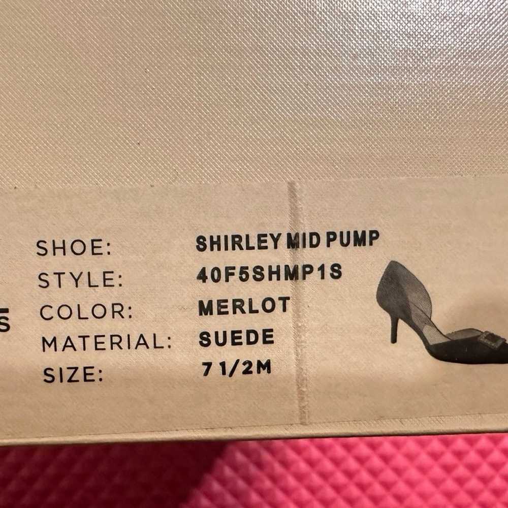 Michael Kors Shirley Suede Mid Herl Pumps size 7.5 - image 7