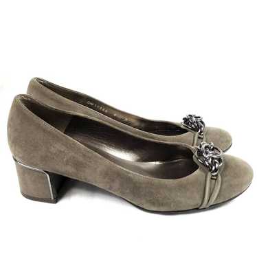 Stuart Weitzman Suede Low Heel Pump