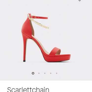 Aldo Scarlettchain Heel -Red