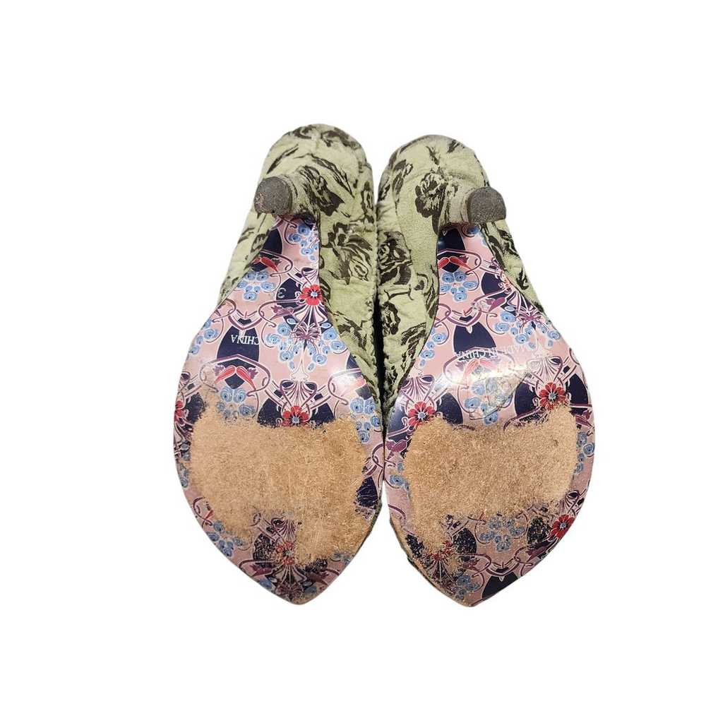 Rare IRREGULAR CHOICE Cream Suede Floral Crochet … - image 4