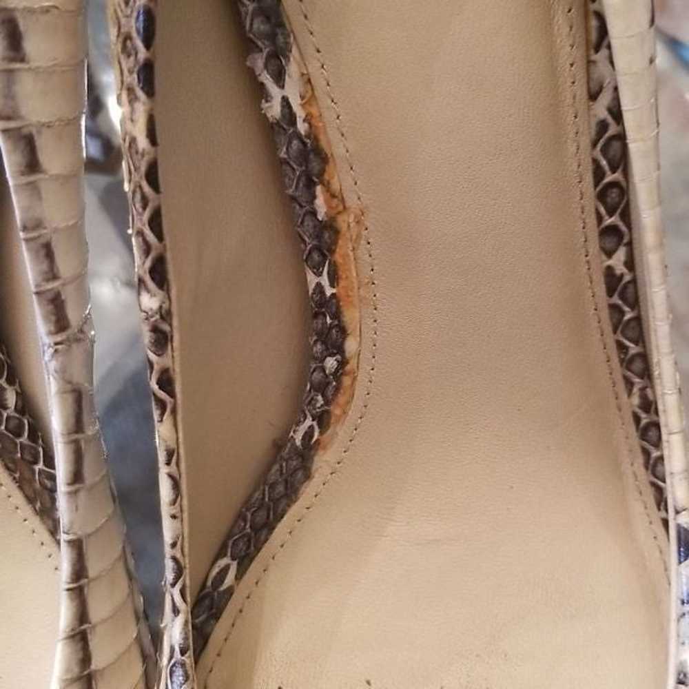 Coach Selma Python Peep Toe Heels 4.5" Height 8B - image 10