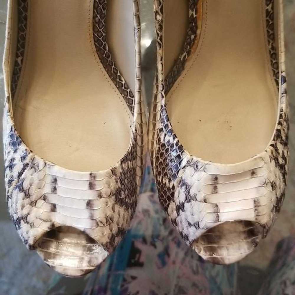 Coach Selma Python Peep Toe Heels 4.5" Height 8B - image 11