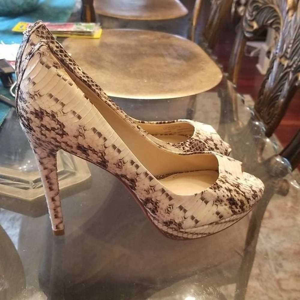 Coach Selma Python Peep Toe Heels 4.5" Height 8B - image 5