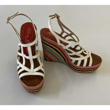 Paloma Barcelo Platform Shoe Wedge Strappy Hippie… - image 1