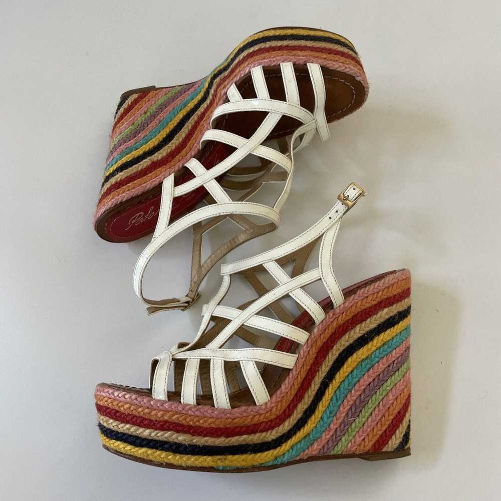 Paloma Barcelo Platform Shoe Wedge Strappy Hippie… - image 3