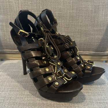 Tory Burch Gladiator Heels. Brown leather - size … - image 1