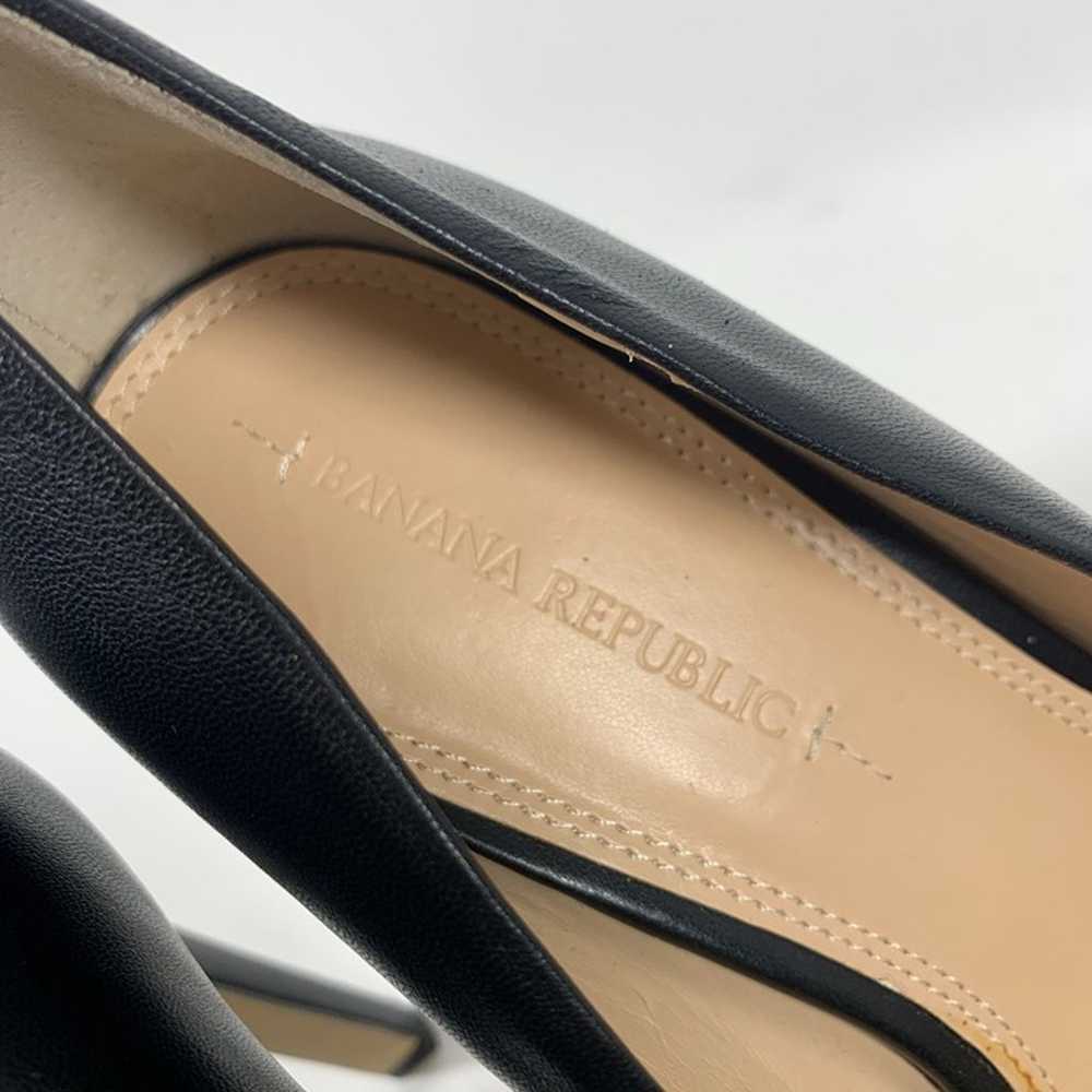 Banana Republic Two Tone Stiletto Heels Black Lea… - image 9