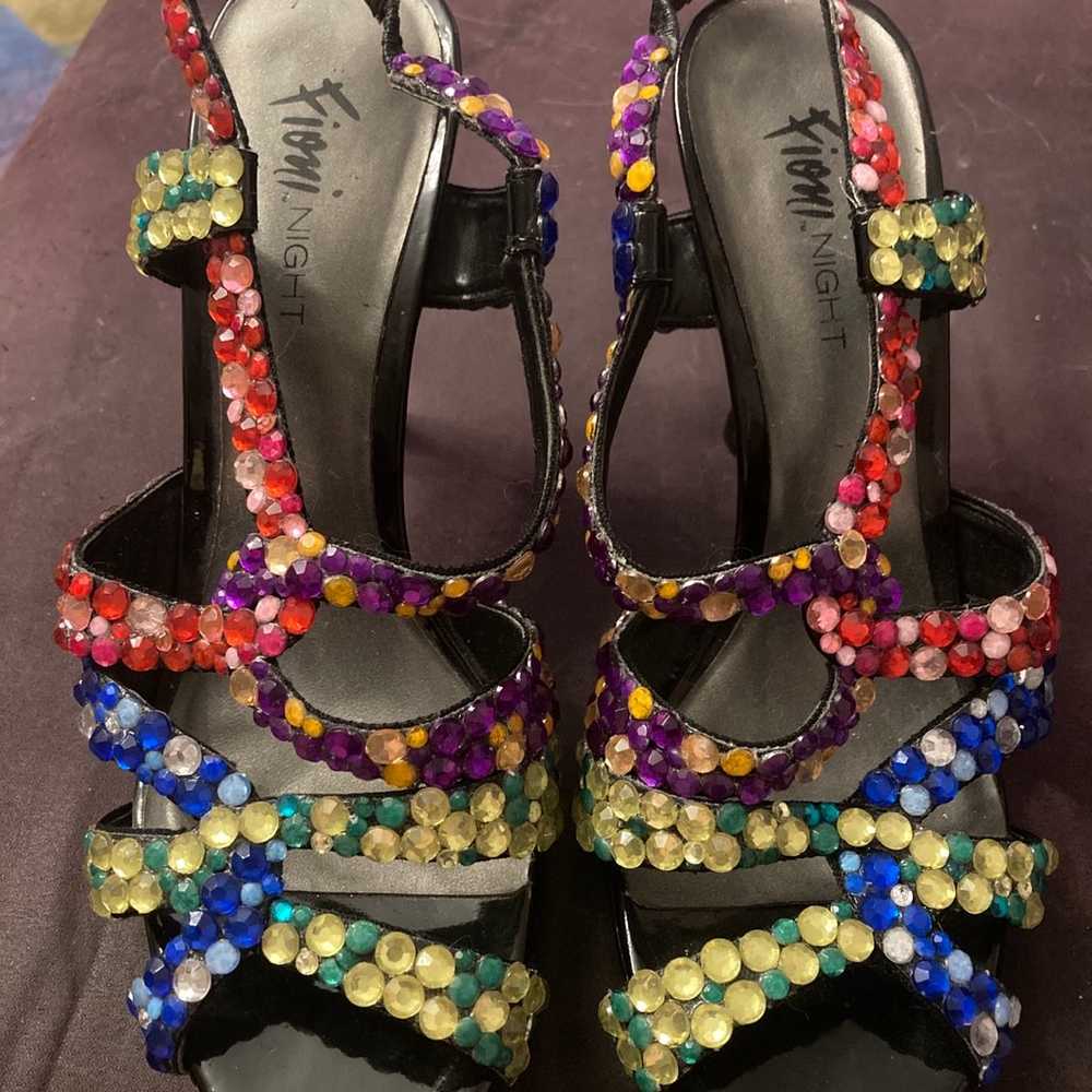 Rainbow Jeweled Heels size 9.5 - image 1